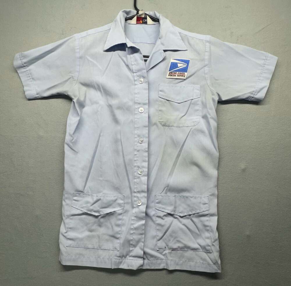 USPS United States Postal Service Carrier Short Sleeve Shirt Jac Light Blue